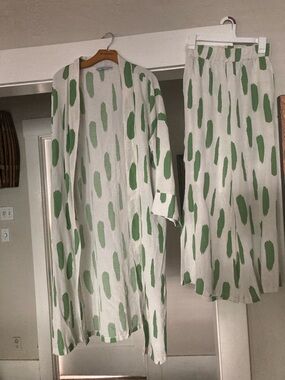 ATEKS matching set duster and pants